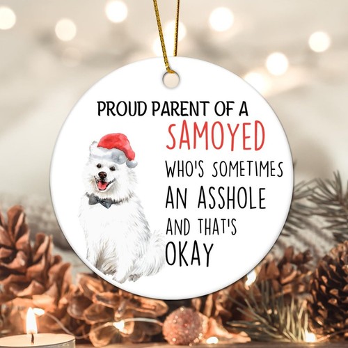 Proud parent samoyed dog - samoyed,
