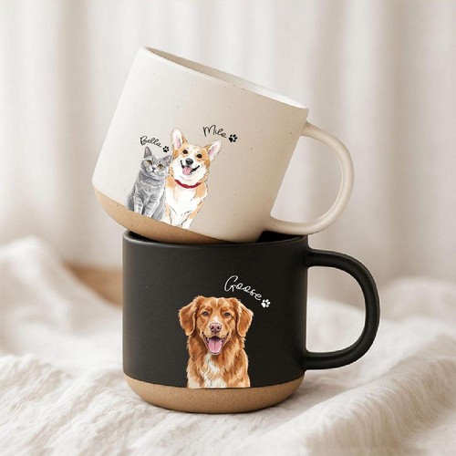Watercolor photo pet mug - watercolor,