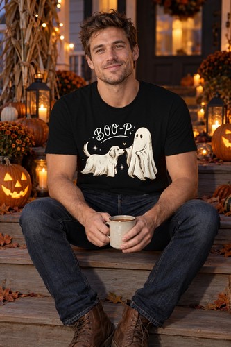 Boo ghost dog halloween - boo-p,