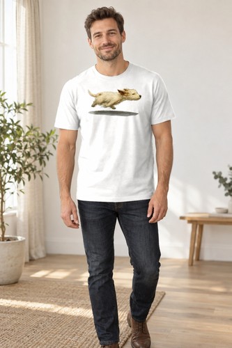 Cute running dog - cute, t-shirt