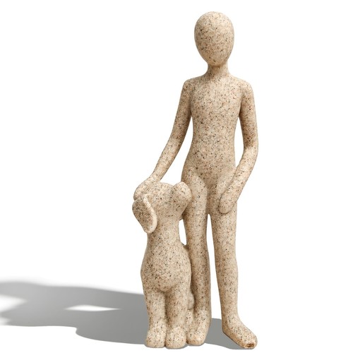 Resin sculpture dog person - dog,