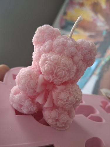 Vela oso rosa - vela,