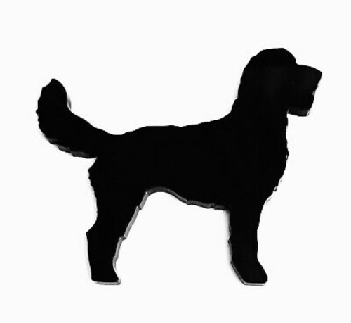 Dog labradoodle brooch badge - labradoodle,