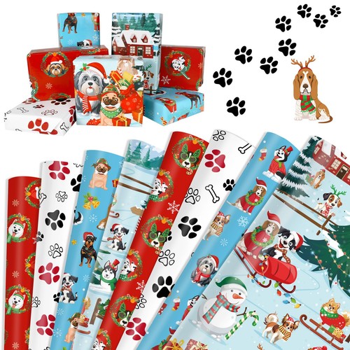 Christmas gift card with dog - with,