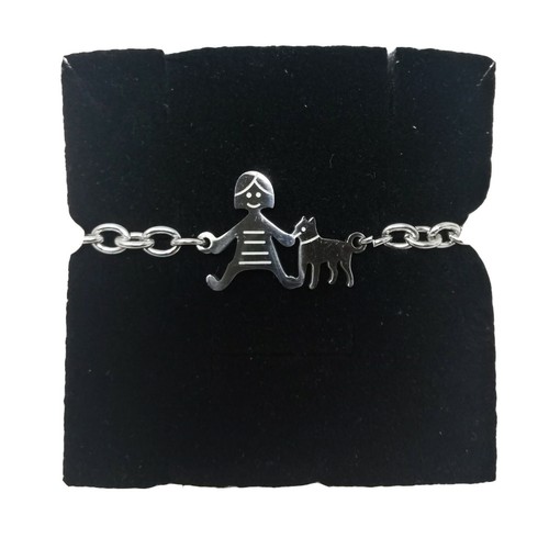 Rhodium steel bracelet - bracelet, man