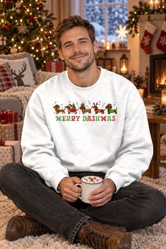 Merry dashmas funny dachshund - merry,